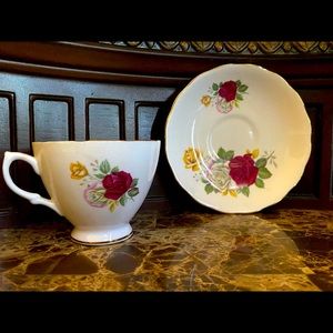 Vintage bone China tea cup and saucer